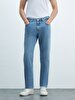 Sawyer P Tapered Leg Mid Waist Jean Trousers