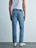 Sawyer P Tapered Leg Mid Waist Jean Trousers