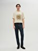Lioren Düz Paça Orta Bel Jean Trousers
