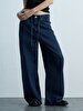 Denissa Geni̇ş Paça Yüksek Bel Jean Trousers