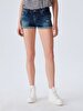 Judie Düşük Bel Jean Shorts