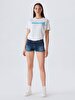 Judie Düşük Bel Jean Shorts