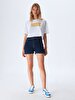 Lariss Yüksek Bel Jean Shorts