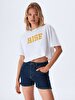 Lariss Yüksek Bel Jean Shorts