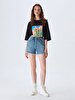 Deana Yüksek Bel Jean Shorts