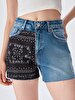 Jadey Yüksek Bel Jean Shorts