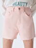 Deana Zip Yüksek Bel Jean Shorts