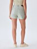 Deana Zip Yüksek Bel Jean Shorts