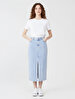 Irene Midi Jean Skirt