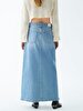 Mimosa Long Yüksek Bel Jean Skirt