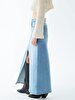 Mimosa Long Yüksek Bel Jean Skirt