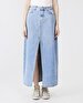 Mimosa Long Yüksek Bel Jean Skirt