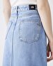 Mimosa Long Yüksek Bel Jean Skirt