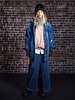 Mimosa Long Yüksek Bel Jean Skirt