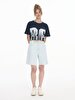 Lores X Comfortable Cut Yüksek Bel Jean Shorts