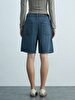Lores X Comfortable Cut Yüksek Bel Jean Shorts