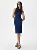 Garcelle Long Split Midi Jean Dress