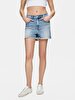 Carola Yüksek Bel Jean Shorts