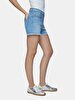 Carola Yüksek Bel Jean Shorts
