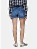 Carola Yüksek Bel Jean Shorts
