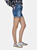 Carola Yüksek Bel Jean Shorts