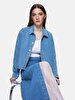 Betsy Pen Cut Jean Skirt