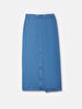 Betsy Pen Cut Jean Skirt