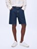 Jadrien Comfortable Cut Yüksek Bel Jean Bermuda