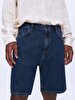 Jadrien Comfortable Cut Yüksek Bel Jean Bermuda