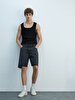 Jadrien Comfortable Cut Yüksek Bel Jean Bermuda