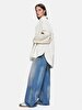 Mellie Knitted Arm Oversized Jean Shirt
