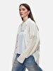 Mellie Knitted Arm Oversized Jean Shirt