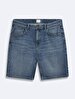 Olivian Comfortable Cut Mid Waist Jean Bermuda
