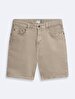 Olivian Comfortable Cut Mid Waist Jean Bermuda