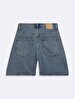Davina Wide Leg Yüksek Bel Jean Shorts