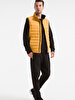 Straight Collar Puffer Yellow Vest