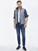 Straight Collar Puffer Grey Vest