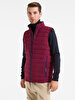 Straight Collar Puffer Red Vest