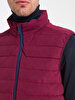 Straight Collar Puffer Red Vest