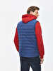 Straight Collar Puffer Navy Vest