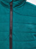 Straight Collar Puffer Green Vest