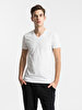 V-neck White T-shirt