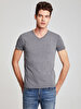 V-neck Anthracite T-shirt
