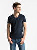 V-neck Navy T-shirt