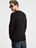 Round Collar Zwart Sweatshirt