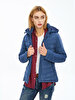 Short Puffer Blauw Gemonteerd