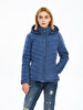 Short Puffer Blauw Gemonteerd