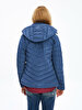 Short Puffer Blauw Gemonteerd