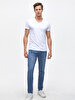 V-neck Basic Fit White T-shirt