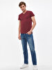 V-neck Basic Fit Red T-shirt